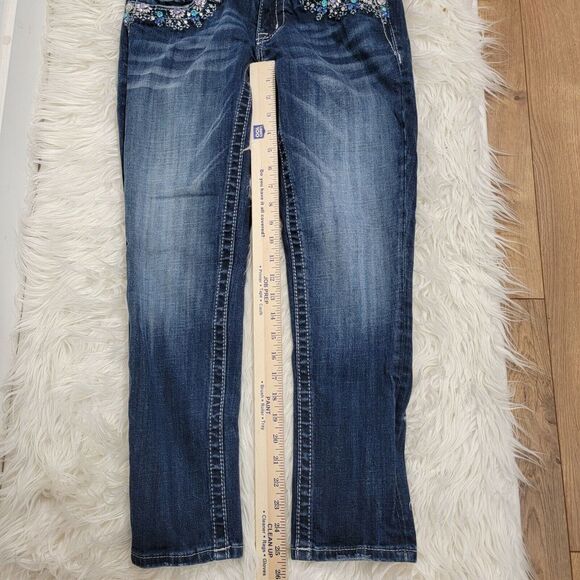 Miss Me Crop Skinny JP725OAK 27x27 Womens Jean Embellished Pockets FREE SHIPPING - Picture 8 of 8